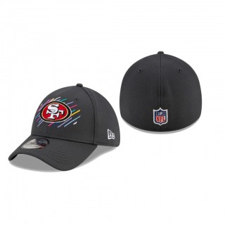 49ers Hat 39THIRTY Flex Charcoal 2021 NFL Cancer Catch