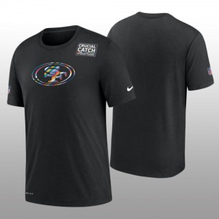 49ers T-Shirt Sideline Black Cancer Catch