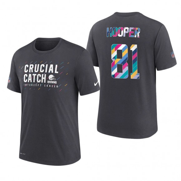 Austin Hooper Browns 2021 NFL Crucial Catch Performance T-Shirt