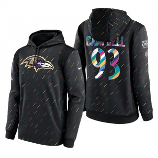 Calais Campbell Ravens 2021 NFL Crucial Catch Therma Pullover Hoodie