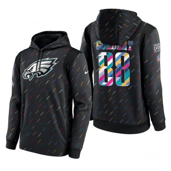 Dallas Goedert Eagles 2021 NFL Crucial Catch Therma Pullover Hoodie