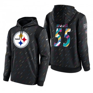 Devin Bush Steelers 2021 NFL Crucial Catch Therma Pullover Hoodie