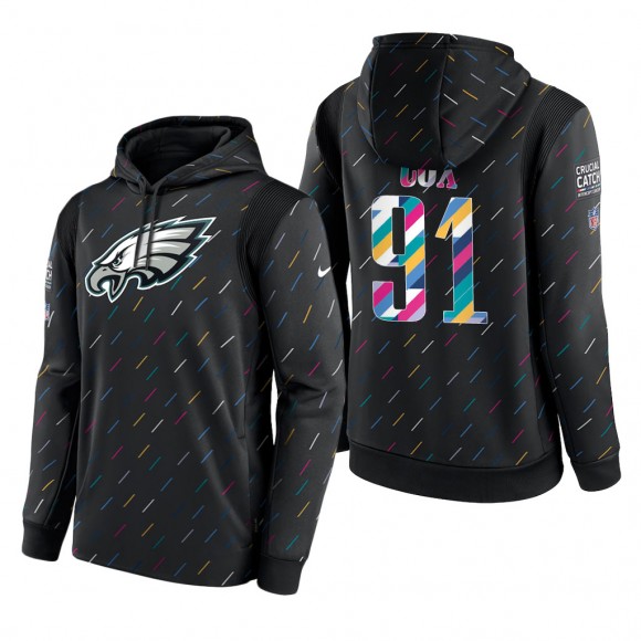 Fletcher Cox Eagles 2021 NFL Crucial Catch Therma Pullover Hoodie