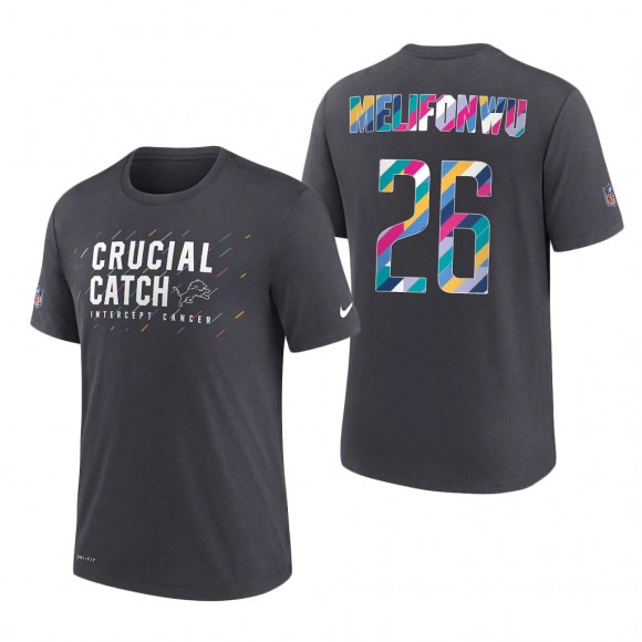 Ifeatu Melifonwu Lions 2021 NFL Crucial Catch Performance T-Shirt