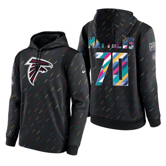 Jake Matthews Falcons 2021 NFL Crucial Catch Therma Pullover Hoodie