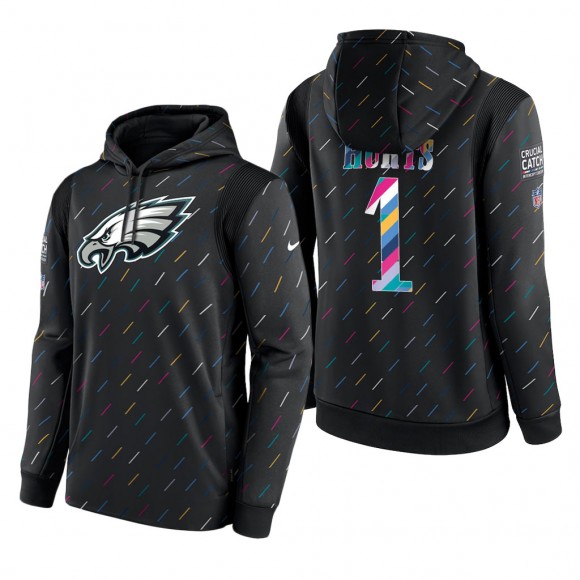 Jalen Hurts Eagles 2021 NFL Crucial Catch Therma Pullover Hoodie