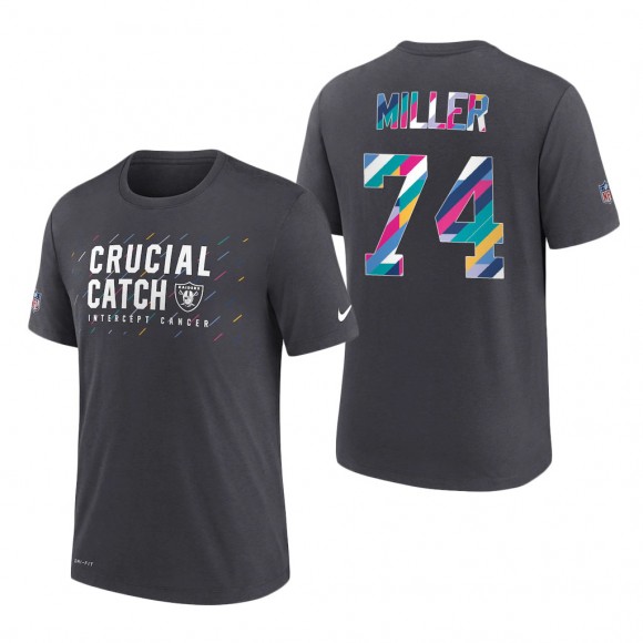 Kolton Miller Raiders 2021 NFL Crucial Catch Performance T-Shirt