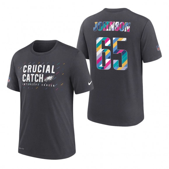 Lane Johnson Eagles 2021 NFL Crucial Catch Performance T-Shirt