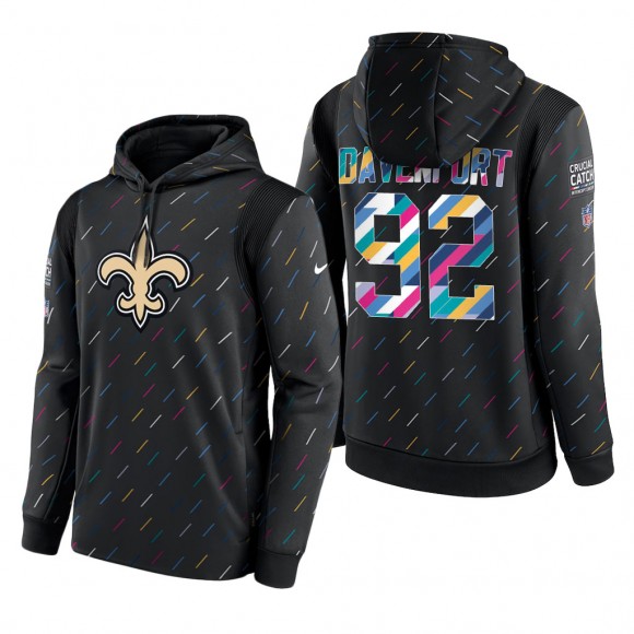 Marcus Davenport Saints 2021 NFL Crucial Catch Therma Pullover Hoodie