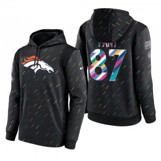Noah Fant Broncos 2021 NFL Crucial Catch Therma Pullover Hoodie