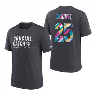 Sony Michel Rams 2021 NFL Crucial Catch Performance T-Shirt