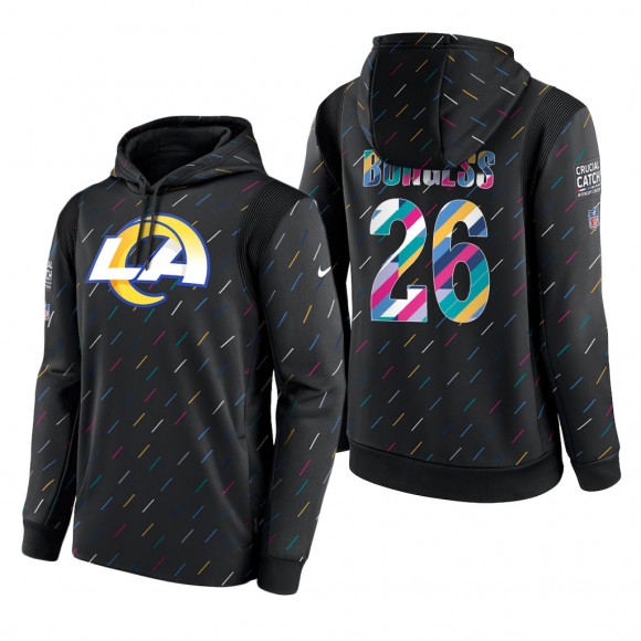 Terrell Burgess Rams 2021 NFL Crucial Catch Therma Pullover Hoodie