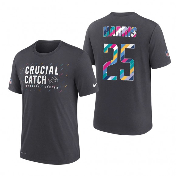 Will Harris Lions 2021 NFL Crucial Catch Performance T-Shirt