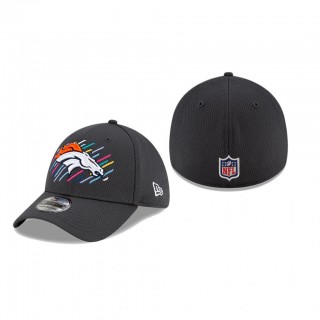 Broncos Hat 39THIRTY Flex Charcoal 2021 NFL Cancer Catch
