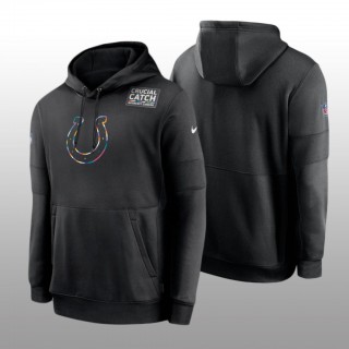 Colts Hoodie Sideline Performance Black Cancer Catch