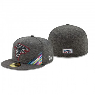 Falcons Hat 59FIFTY Fitted Heather Gray 2019 NFL Cancer Catch