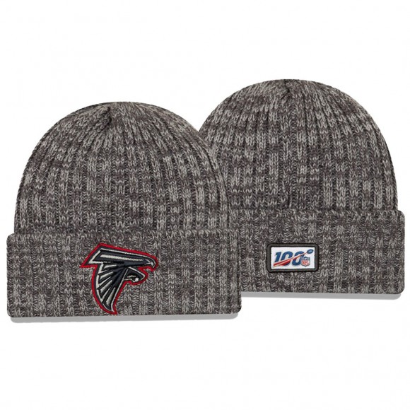 Falcons Knit Hat Cuffed Heather Gray 2019 NFL Cancer Catch