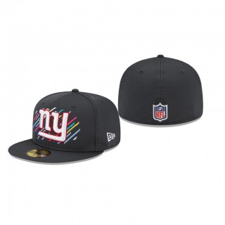 Giants Hat 59FIFTY Fitted Charcoal 2021 NFL Cancer Catch