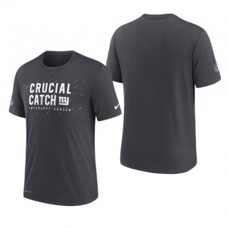 Giants T-Shirt Performance Charcoal 2021 NFL Cancer Catch