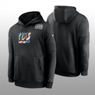 Giants Hoodie Sideline Performance Black Cancer Catch