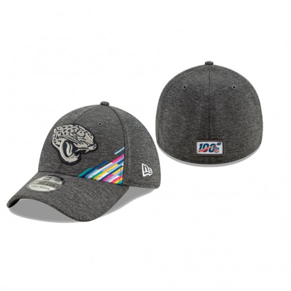 Jaguars Hat 39THIRTY Flex Heather Gray 2019 NFL Cancer Catch