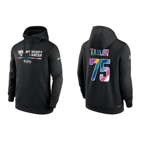 Jawaan Taylor Jacksonville Jaguars Black 2022 NFL Crucial Catch Therma Performance Pullover Hoodie