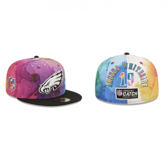 JJ Arcega-Whiteside Philadelphia Eagles Pink Black 2022 NFL Crucial Catch 59FIFTY Fitted Hat