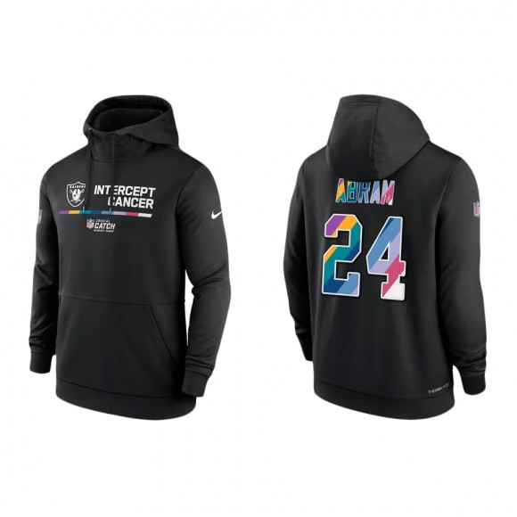 Johnathan Abram Las Vegas Raiders Black 2022 NFL Crucial Catch Therma Performance Pullover Hoodie