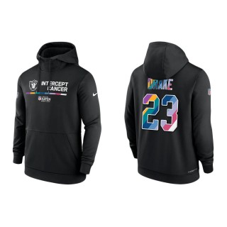 Kenyan Drake Las Vegas Raiders Black 2022 NFL Crucial Catch Therma Performance Pullover Hoodie