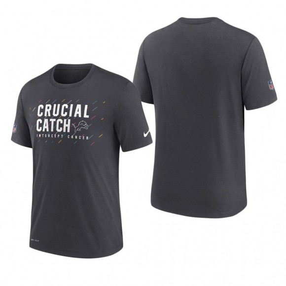 Lions T-Shirt Performance Charcoal 2021 NFL Cancer Catch
