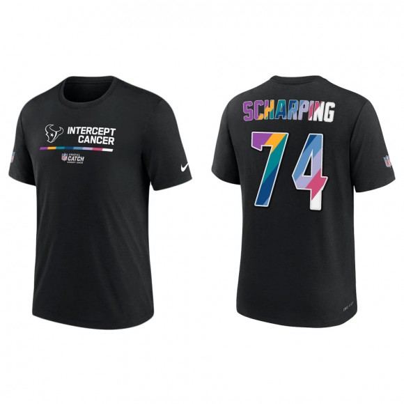 Max Scharping Houston Texans Black 2022 NFL Crucial Catch Performance T-Shirt
