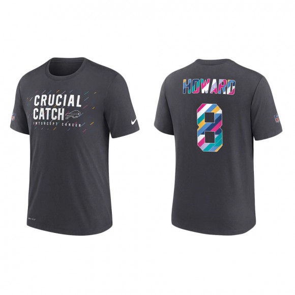 Men's Buffalo Bills O.J. Howard Charcoal 2021 NFL Crucial Catch Performance T-Shirt