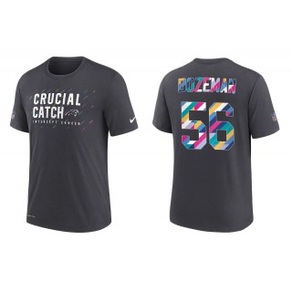 Men's Carolina Panthers Bradley Bozeman Charcoal NFL Crucial Catch T-Shirt