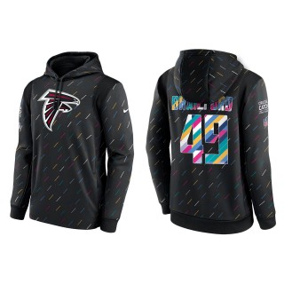 Men's Atlanta Falcons Jordan Brailford Charcoal 2021 NFL Crucial Catch Therma Pullover Hoodie