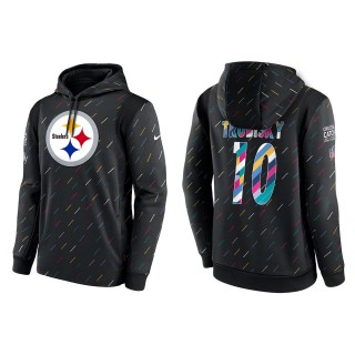 Men's Pittsburgh Steelers Mitchell Trubisky Charcoal 2021 NFL Crucial Catch Therma Pullover Hoodie