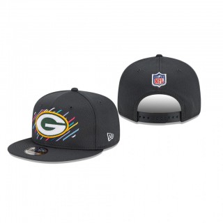 Packers Hat 9FIFTY Snapback Adjustable Charcoal 2021 NFL Cancer Catch