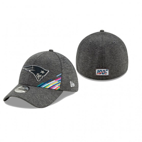 Patriots Hat 39THIRTY Flex Heather Gray 2019 NFL Cancer Catch