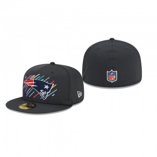Patriots Hat 59FIFTY Fitted Charcoal 2021 NFL Cancer Catch