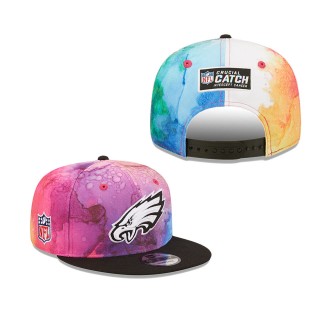 Men's Philadelphia Eagles Pink Black 2022 NFL Crucial Catch 9FIFTY Snapback Hat