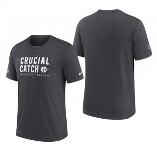 Steelers T-Shirt Performance Charcoal 2021 NFL Cancer Catch