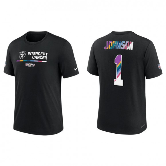 Tyron Johnson Las Vegas Raiders Black 2022 NFL Crucial Catch Performance T-Shirt