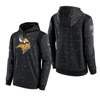 Vikings Hoodie Therma Pullover Charcoal 2021 NFL Cancer Catch
