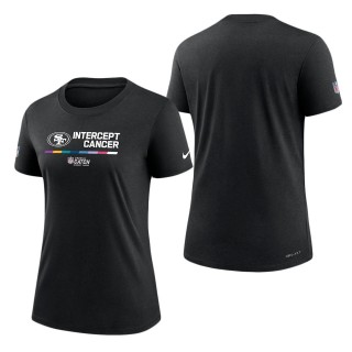 Women's San Francisco 49ers Black 2022 NFL Crucial Catch Performance T-Shirt