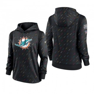 Women Dolphins Anthracite 2021 NFL Cancer Catch Hoodie