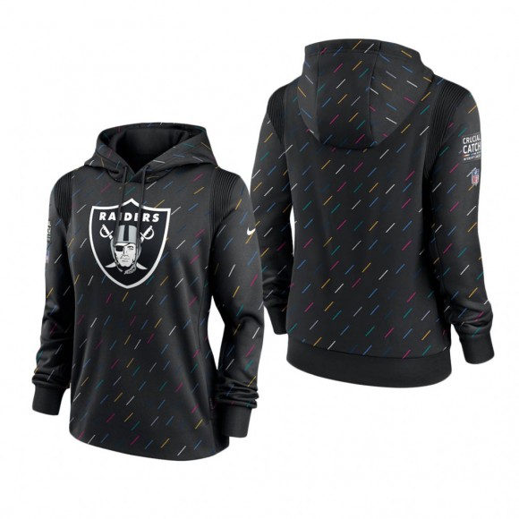 Women Raiders Anthracite 2021 NFL Cancer Catch Hoodie