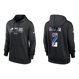 Women's Darius Slay Jr Philadelphia Eagles Black 2022 NFL Crucial Catch Therma Performance Pullover Hoodie