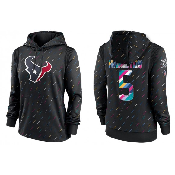 Women's Houston Texans DaeSean Hamilton Anthracite NFL Crucial Catch Hoodie