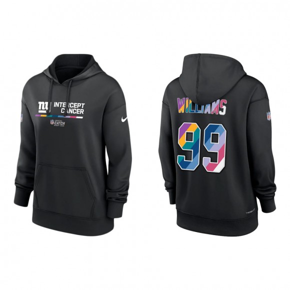 Women's Leonard Williams New York Giants Black 2022 NFL Crucial Catch Therma Performance Pullover Hoodie