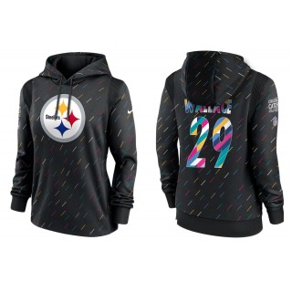 Women's Pittsburgh Steelers Levi Wallace Anthracite NFL Crucial Catch Hoodie