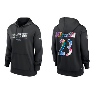 Women's Tony Jefferson Baltimore Ravens Black 2022 NFL Crucial Catch Therma Performance Pullover Hoodie